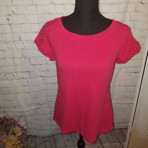 talbots stretch weekend tee